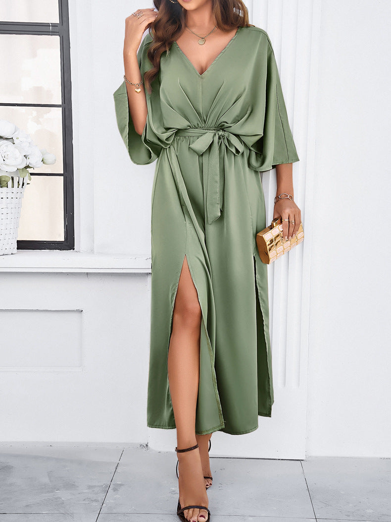 The Flowing V-Neck Maxi Dress - Effortless Elegance with a Modern Twist