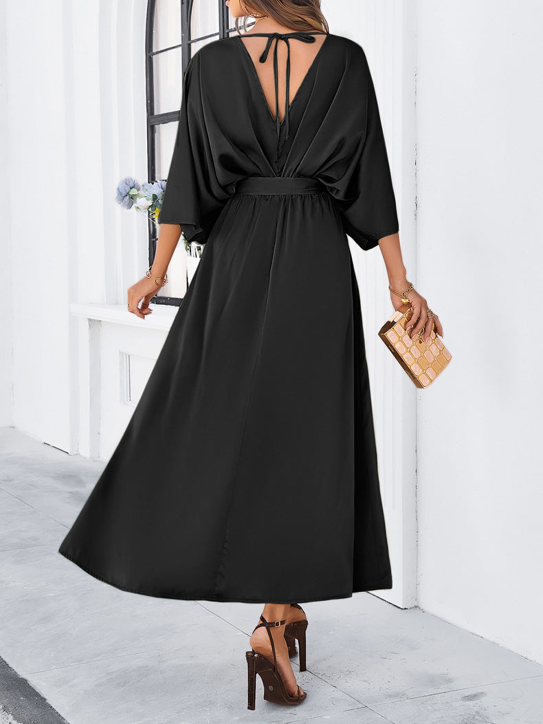 The Flowing V-Neck Maxi Dress - Effortless Elegance with a Modern Twist