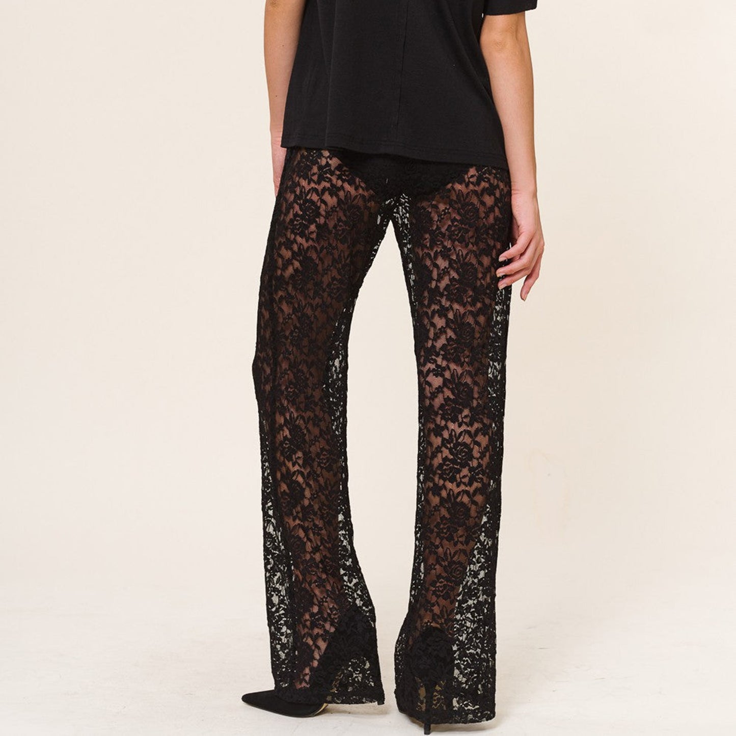 Lace Flare Trousers