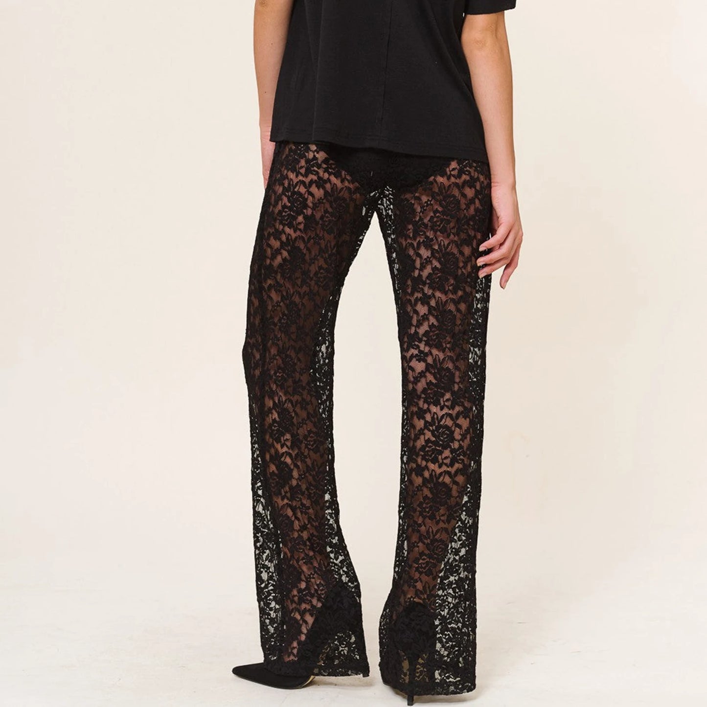 Lace Flare Trousers
