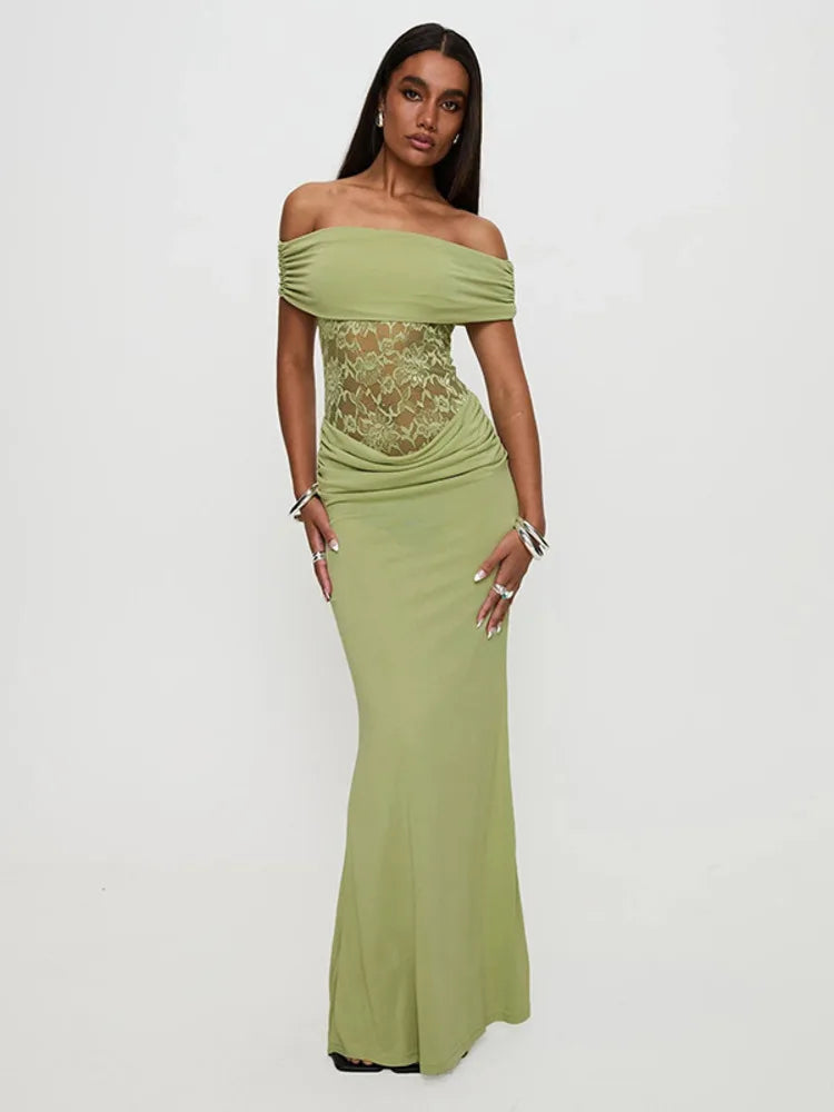 Emerald Allure Maxi Dress