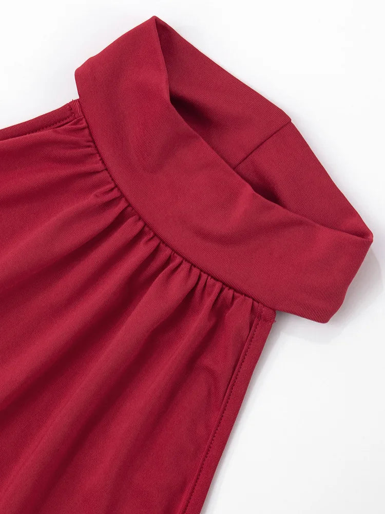 Halter Ruched Maxi Dress