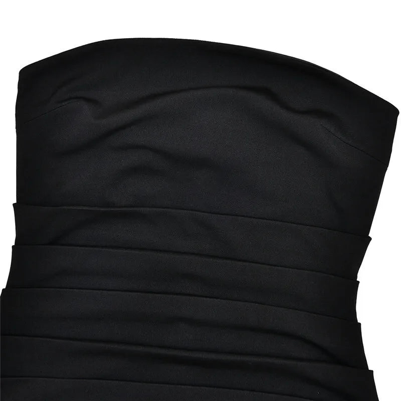 Scarf Collar Off-Shoulder Maxi Dress