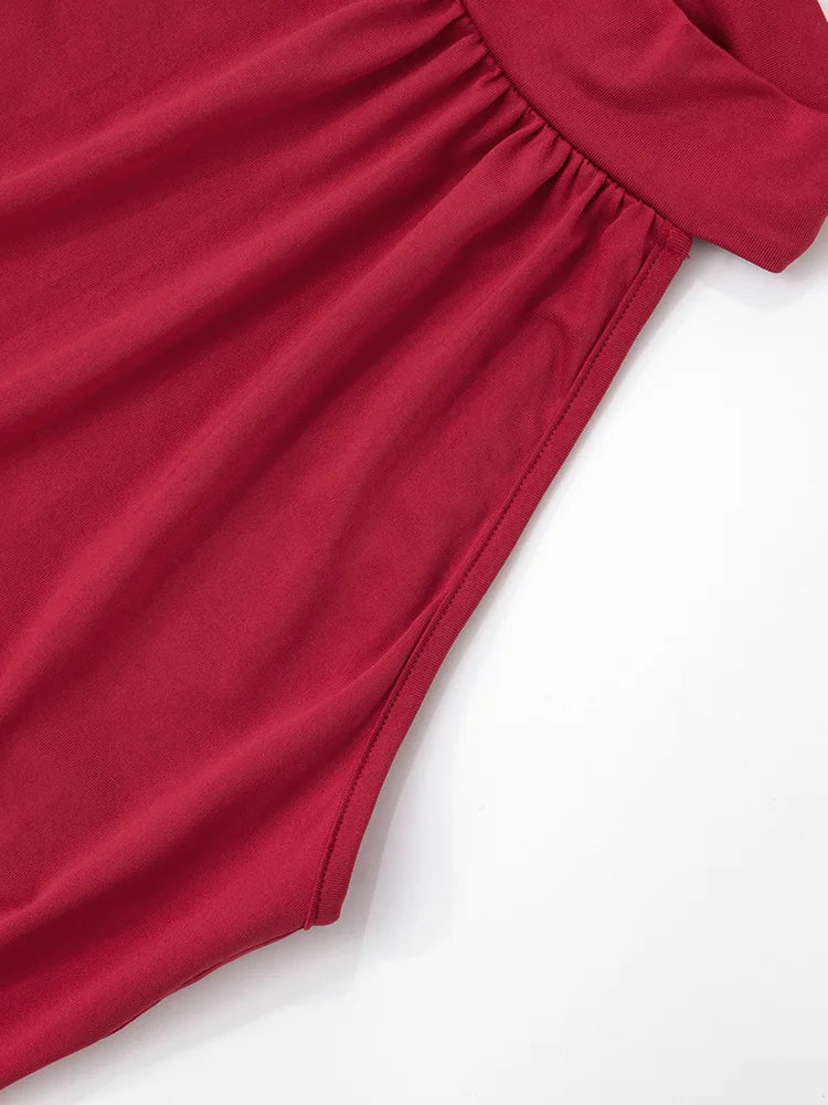 Halter Ruched Maxi Dress