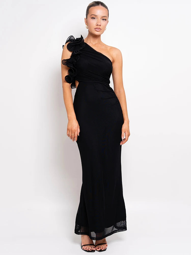 Floral Ruched Maxi Dress