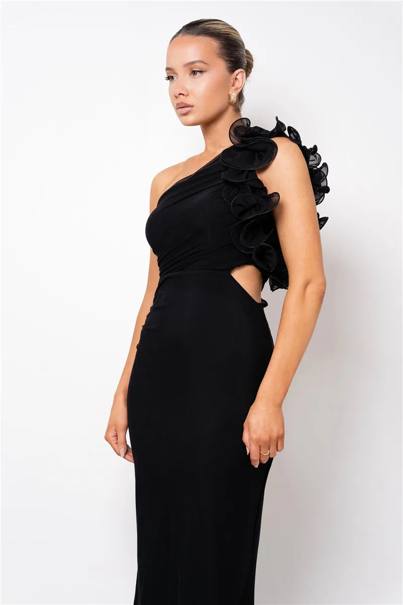Floral Ruched Maxi Dress