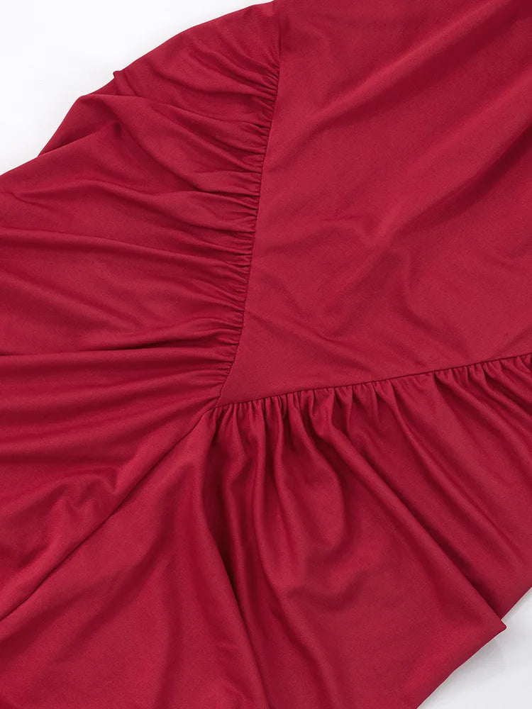 Halter Ruched Maxi Dress