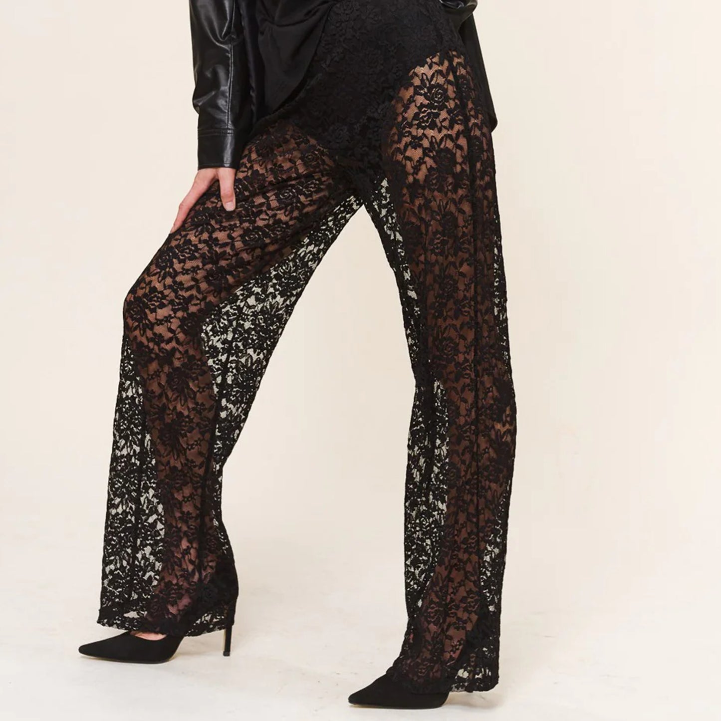 Lace Flare Trousers