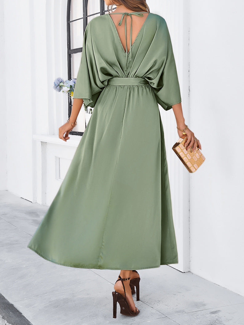 The Flowing V-Neck Maxi Dress - Effortless Elegance with a Modern Twist