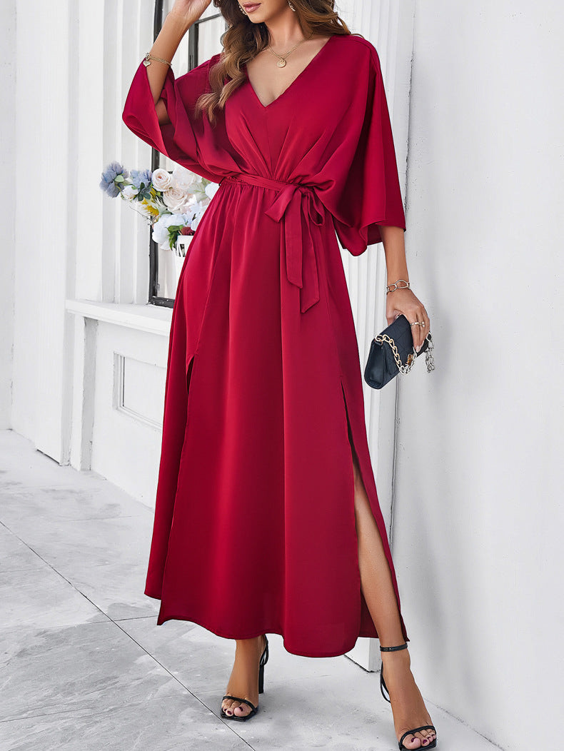 The Flowing V-Neck Maxi Dress - Effortless Elegance with a Modern Twist