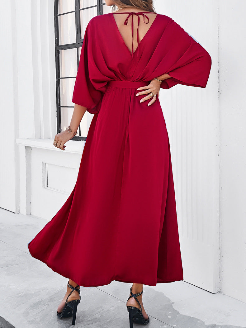 The Flowing V-Neck Maxi Dress - Effortless Elegance with a Modern Twist