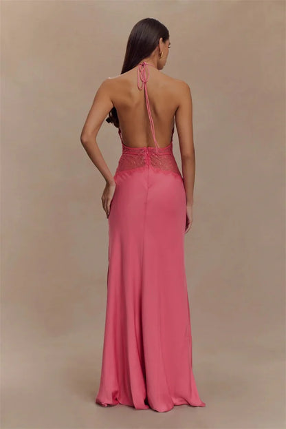Backless Lace Maxi Dress