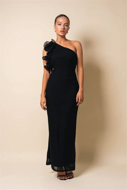 Floral Ruched Maxi Dress