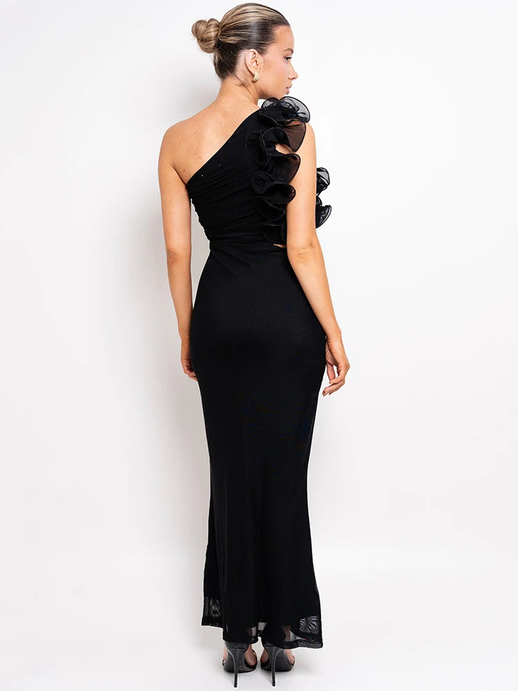 Floral Ruched Maxi Dress