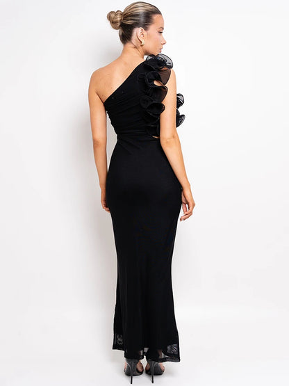 Floral Ruched Maxi Dress