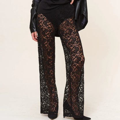 Lace Flare Trousers