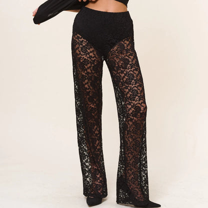 Lace Flare Trousers