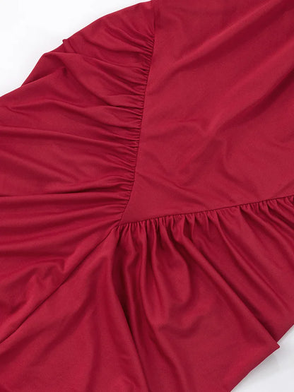 Halter Ruched Maxi Dress