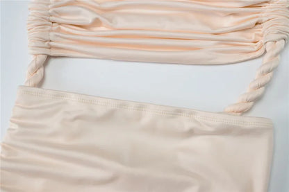 Thigh High Split Off-Shoulder Maxi Dress