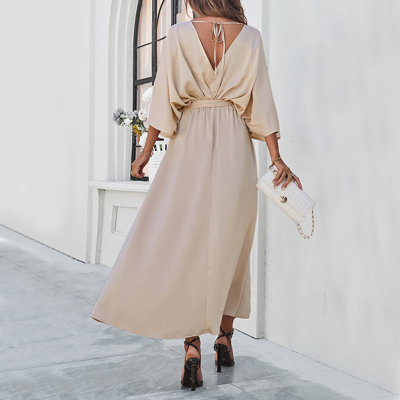 The Flowing V-Neck Maxi Dress - Effortless Elegance with a Modern Twist