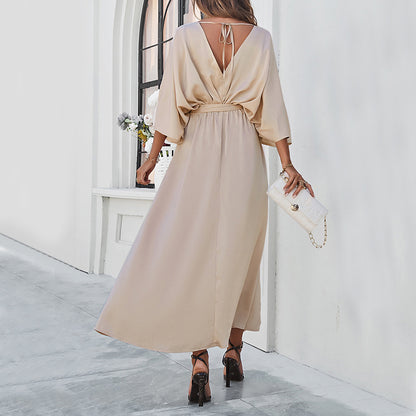The Flowing V-Neck Maxi Dress - Effortless Elegance with a Modern Twist