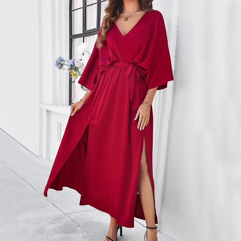 The Flowing V-Neck Maxi Dress - Effortless Elegance with a Modern Twist